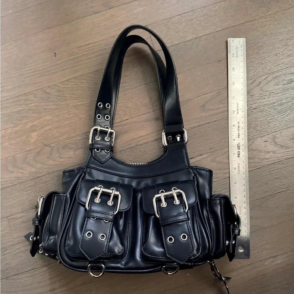 Doll Kill Current Mood buckled grommet bag - Picture 8 of 9